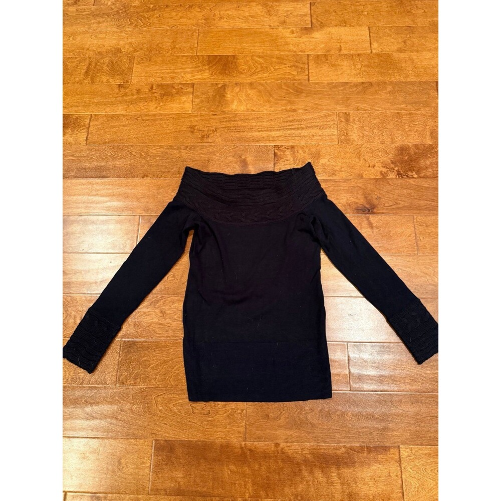 Venus off the shoulder black sweater size medium